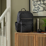 Home grey backpack block colour with padded laptop compartment, imported from the UK