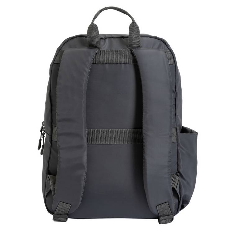 Home grey backpack block colour with padded laptop compartment, imported from the UK