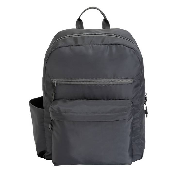 Home grey backpack block colour with padded laptop compartment, imported from the UK