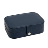 Argos Home Navy Faux Leather Medium Travel Jewellery Box, imported from the UK