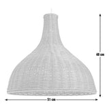 Habitat wicker pear lampshade 51cm - British product
