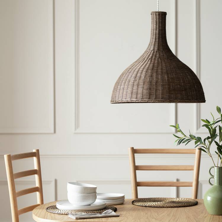 Habitat wicker pear lampshade 51cm - British product