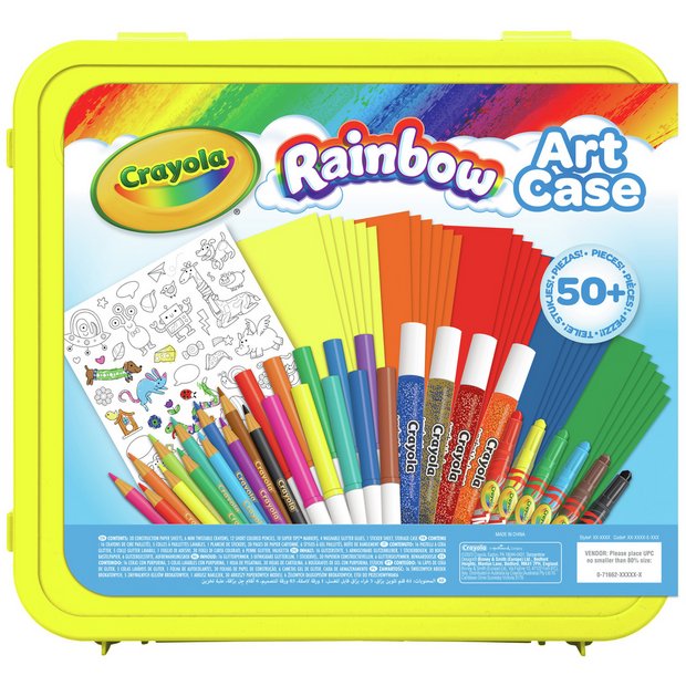 Crayola Rainbow Art Case with 50+ pieces, imported from the UK
