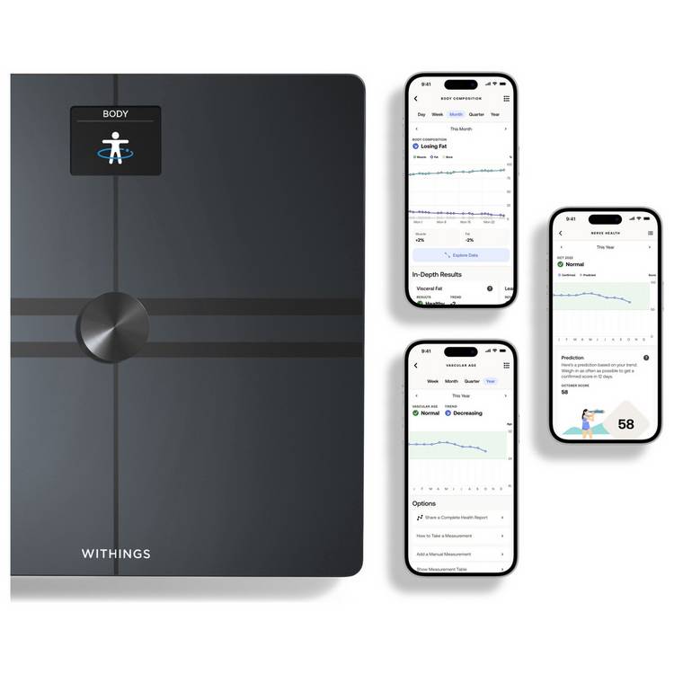 Withings body composition scale black (British brand)