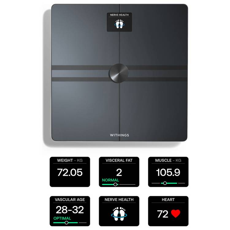Withings body composition scale black (British brand)