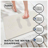 Addis diatomite quick dry bath mat white 60x39cm - British product