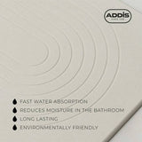 Addis diatomite quick dry bath mat white 60x39cm - British product