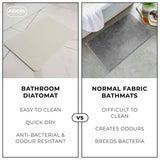 Addis diatomite quick dry bath mat white 60x39cm - British product