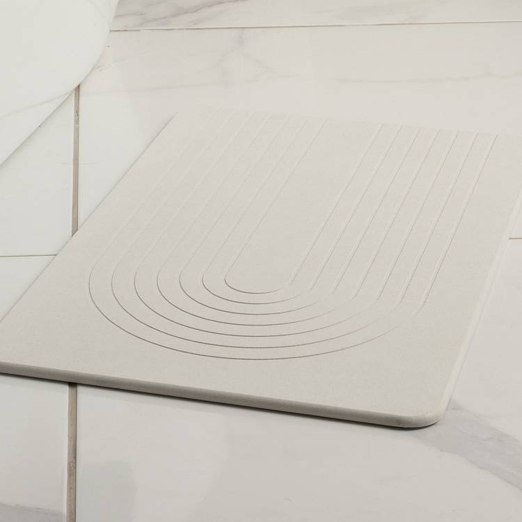 Addis diatomite quick dry bath mat white 60x39cm - British product