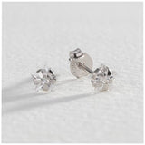 Revere sterling silver cubic zirconia stud earrings set of 3, imported from the UK