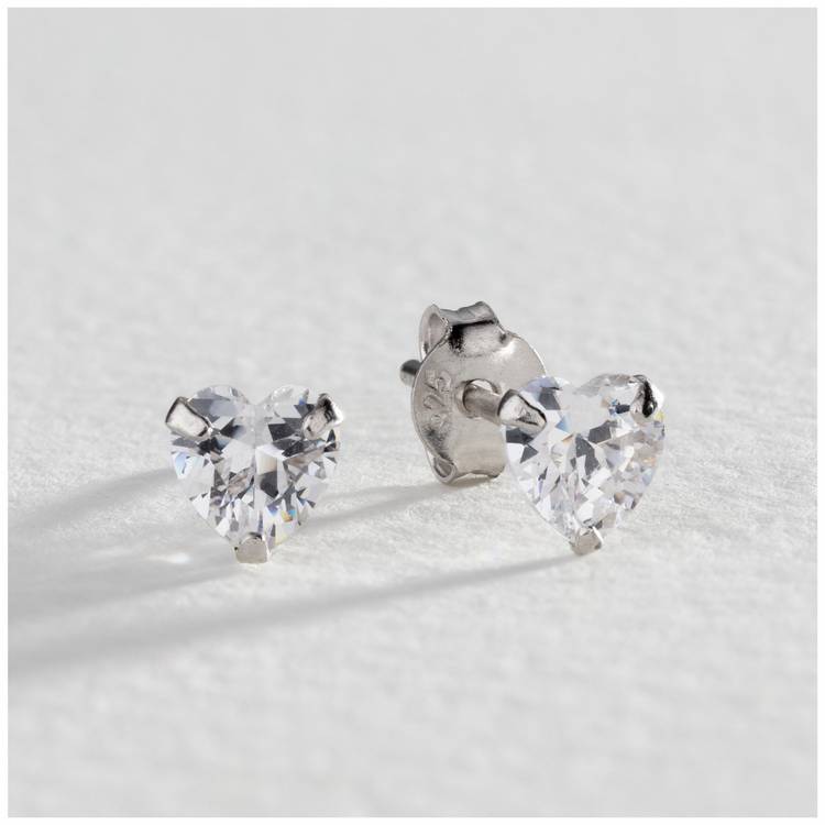 Revere sterling silver cubic zirconia stud earrings set of 3, imported from the UK