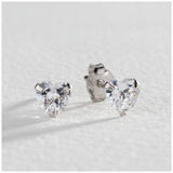 Revere sterling silver cubic zirconia stud earrings set of 3, imported from the UK
