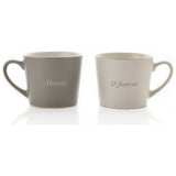 Argos Habitat Amore Set of 2 Mugs Grey & White- Buy online at McGrocer