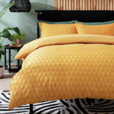 Argos Habitat Cotton Triangle Waffle Mustard Bedding Set - Double- Buy online at McGrocer