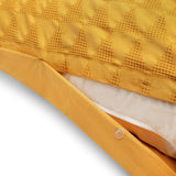 Habitat mustard waffle bedding set double, imported from the UK