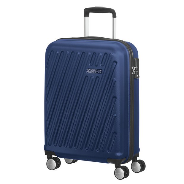 American Tourister Hypercube cabin suitcase navy hard ABS, UK version