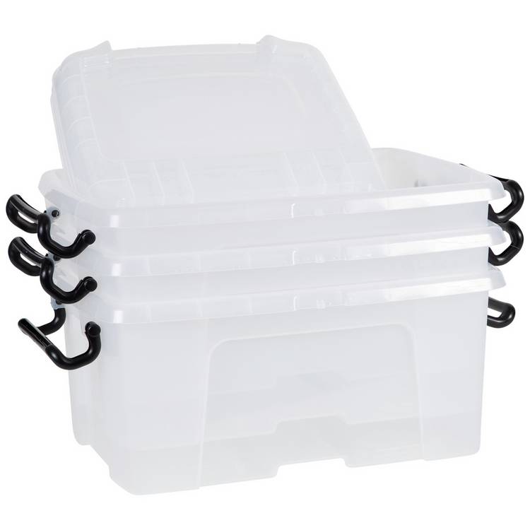 Strata Smart storage boxes 12L clear, UK version