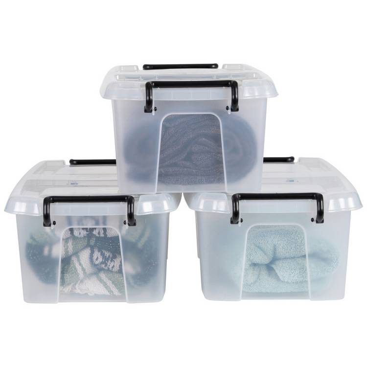 Strata Smart storage boxes 12L clear, UK version