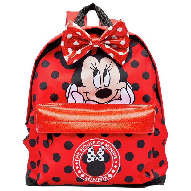 Disney Minnie Mouse backpack with glittery bow (British brand)