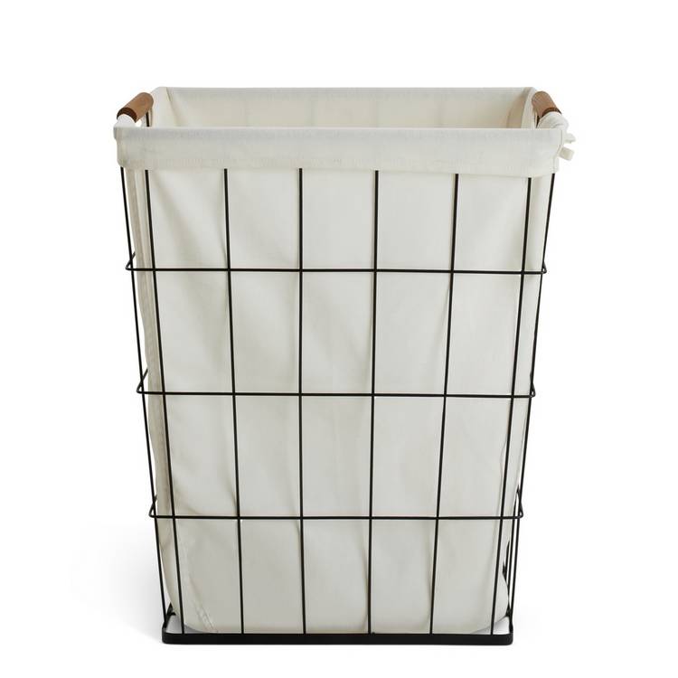 Habitat white industrial laundry basket 60 litre - British product
