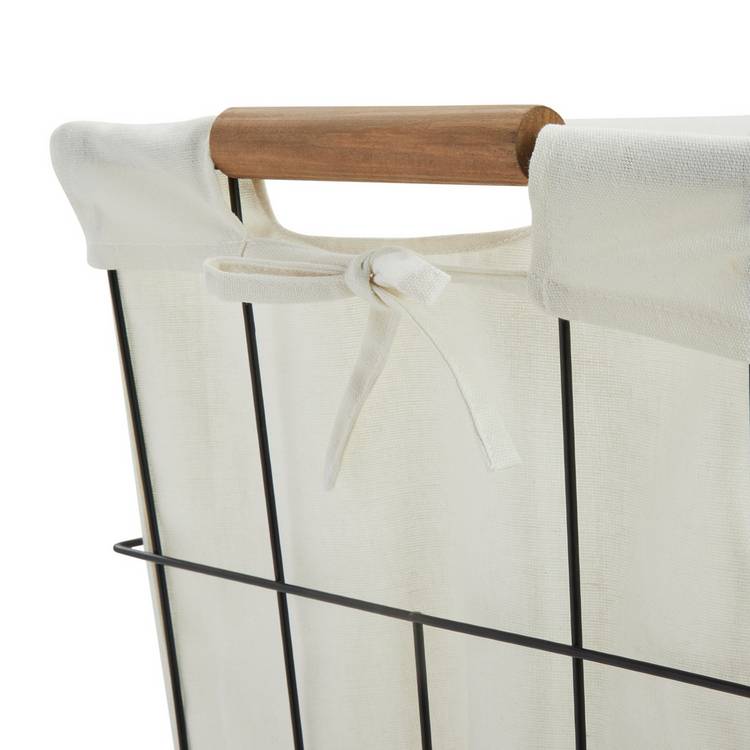 Habitat white industrial laundry basket 60 litre - British product