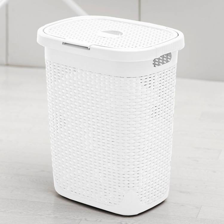 Addis rattan laundry basket white 50L (British brand)