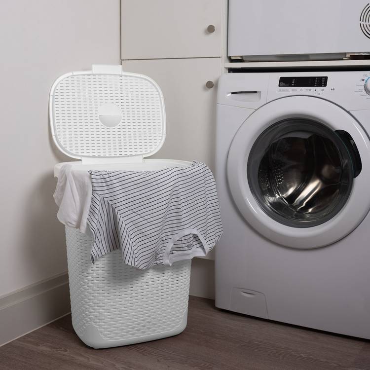 Addis rattan laundry basket white 50L (British brand)