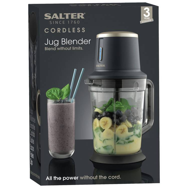 Salter cordless jug blender grey 1.5L, imported from the UK