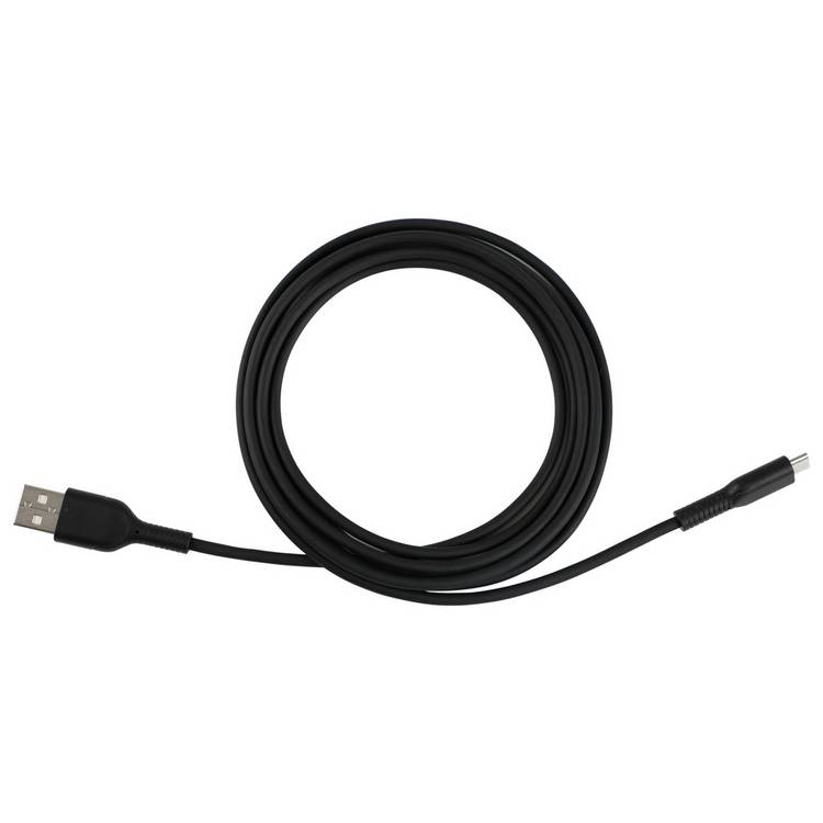 Micro USB cable 2m black, imported from the UK