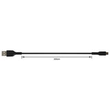 Micro USB cable 2m black, imported from the UK