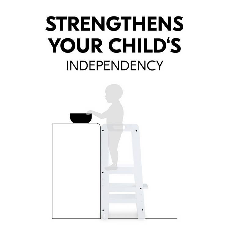 Hauck Montessori learning tower white, imported from the UK
