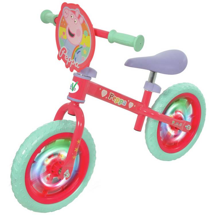 Peppa Pig Balance Bike 12 inch with light-up wheels, UK version