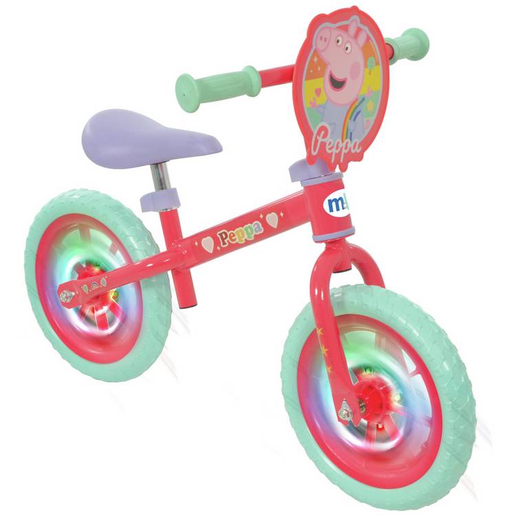 Peppa Pig Balance Bike 12 inch with light-up wheels, UK version