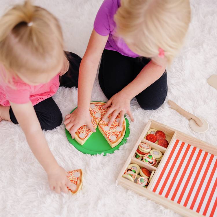 Melissa & Doug wooden pizza playset, imported from the UK
