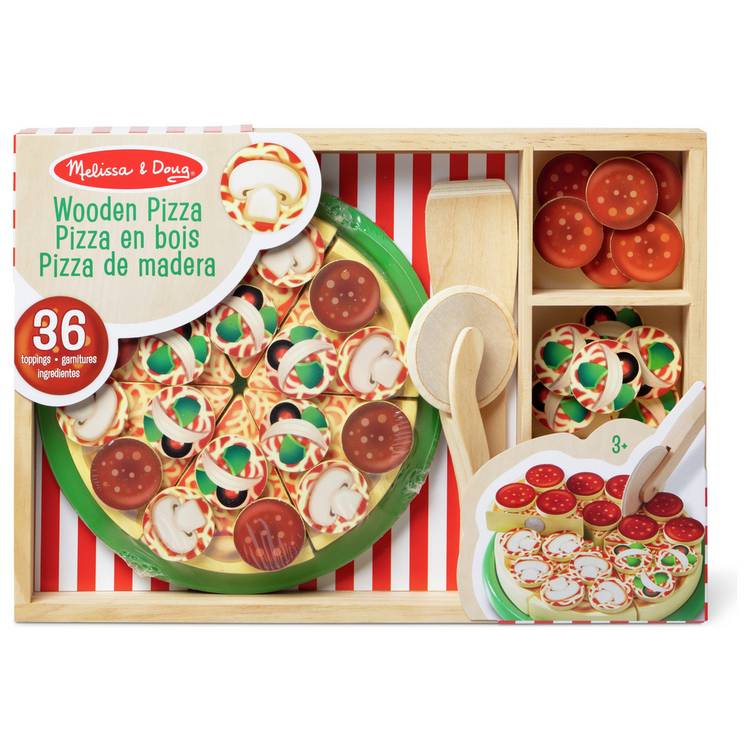 Melissa & Doug wooden pizza playset, imported from the UK