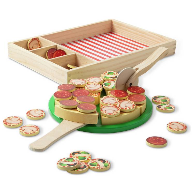 Melissa & Doug wooden pizza playset, imported from the UK