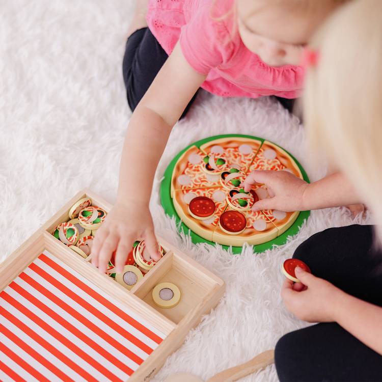 Melissa & Doug wooden pizza playset, imported from the UK