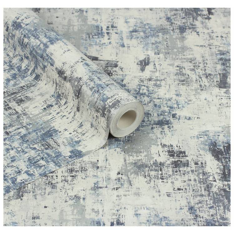 Arthouse abstract texture blue wallpaper, imported from the UK