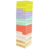 TP Giant Wooden Tumble Tower pastel blocks stacking game - British product