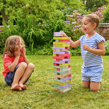 TP Giant Wooden Tumble Tower pastel blocks stacking game - British product