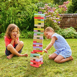 TP Giant Wooden Tumble Tower pastel blocks stacking game - British product