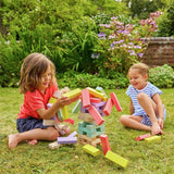 TP Giant Wooden Tumble Tower pastel blocks stacking game - British product