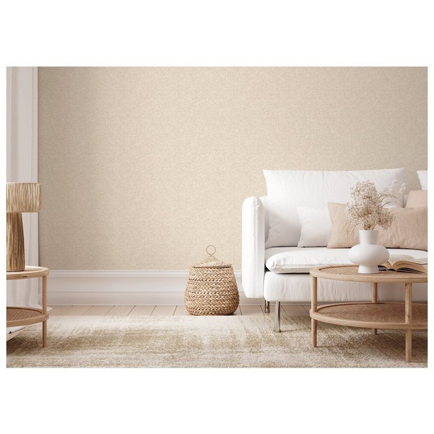 Esselle Home cream textured weave wallpaper 50cm x 10m (British brand)