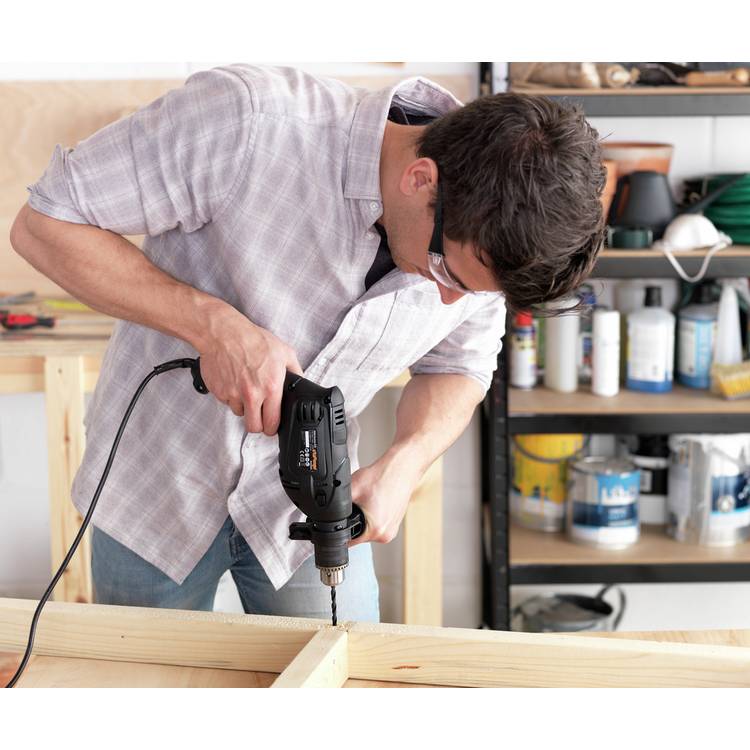 Challenge 500W corded impact drill power tool, UK version