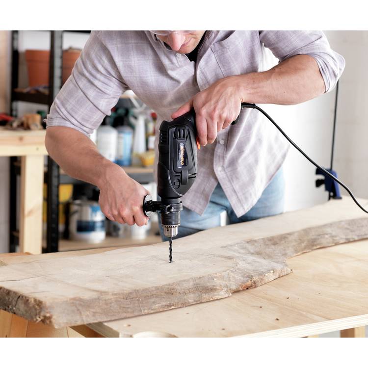 Challenge 500W corded impact drill power tool, UK version