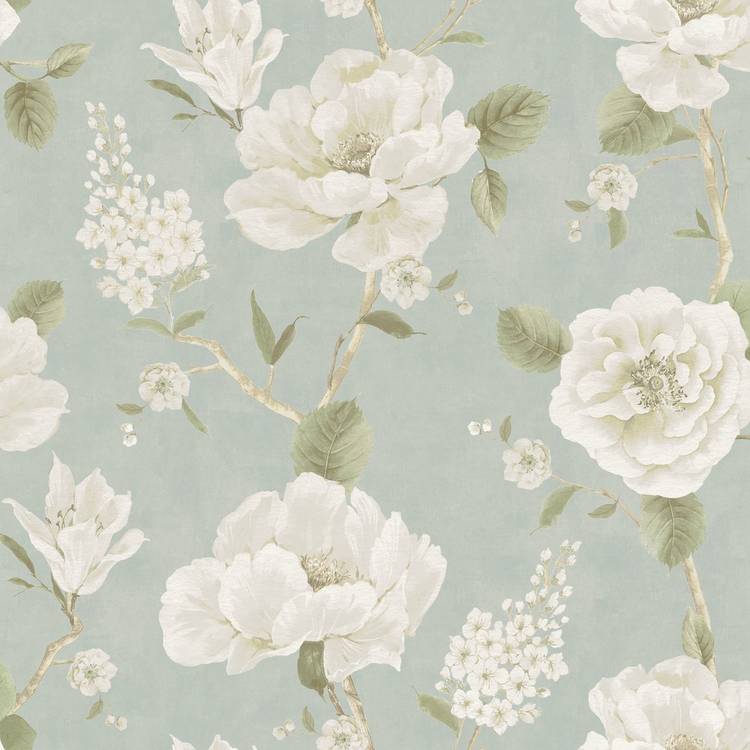 Arthouse Ashley Floral Green Wallpaper - British product