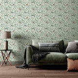 Arthouse Blossoms Green wallpaper vintage design (British brand)