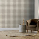 Arthouse Tartan Cream wallpaper 53cm x 10m, UK version