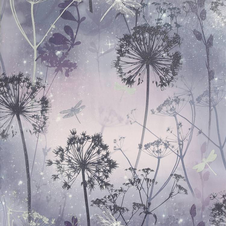 Arthouse Damselfly Purple wallpaper 53cm x 10.05m, UK version