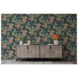 Esselle Home Emperors Garden black multi wallpaper, imported from the UK
